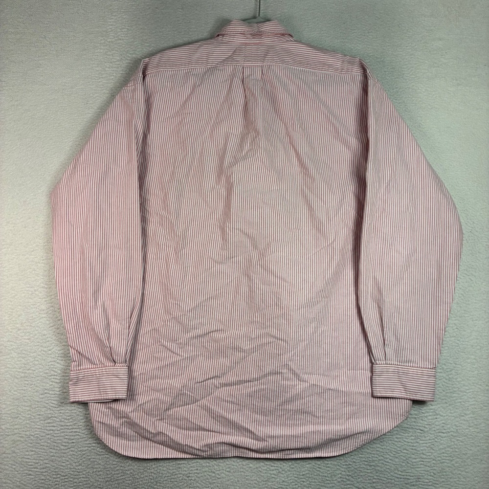 Ralph Lauren Flesh Pony Blake Oxford Shirt Men XL Red Striped Long Sleeve OCBD - Picture 3 of 7